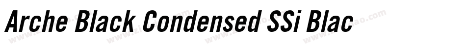 Arche Black Condensed SSi Black Condensed字体转换